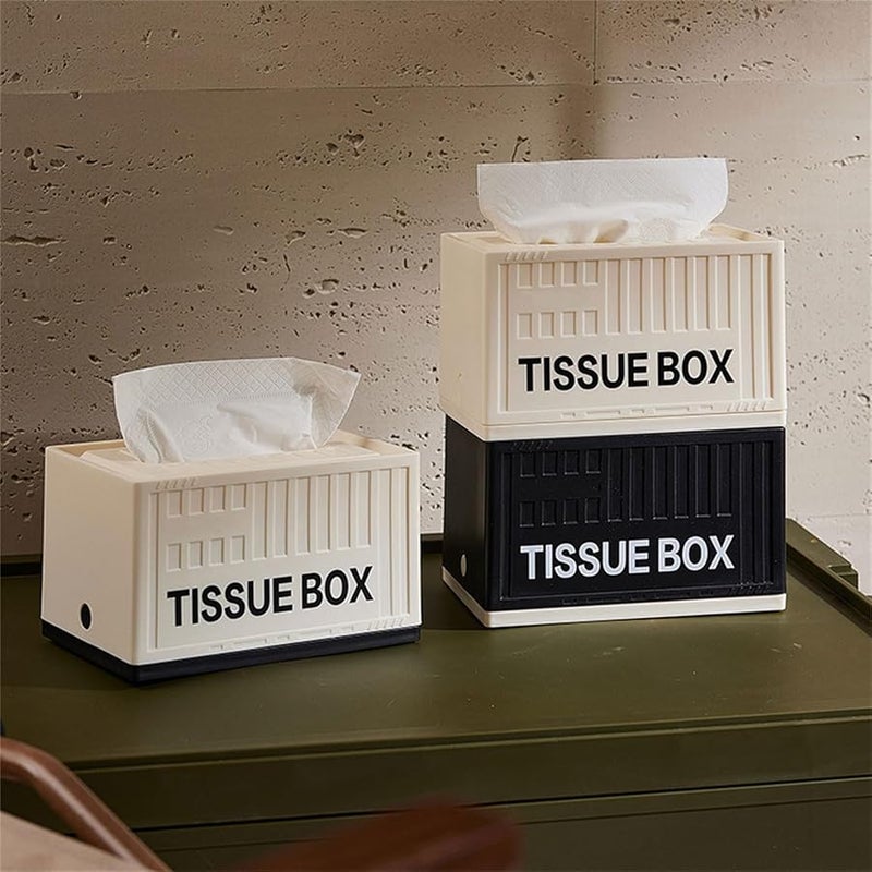 Black Tissue Dispenser Box Multipurpose Organizer for Home Office and Commercial Desk - Image 2